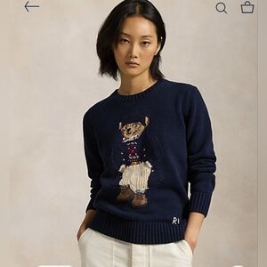 Polo Ralph Lauren Womens Teddy Bear Sweater Small Retail$398